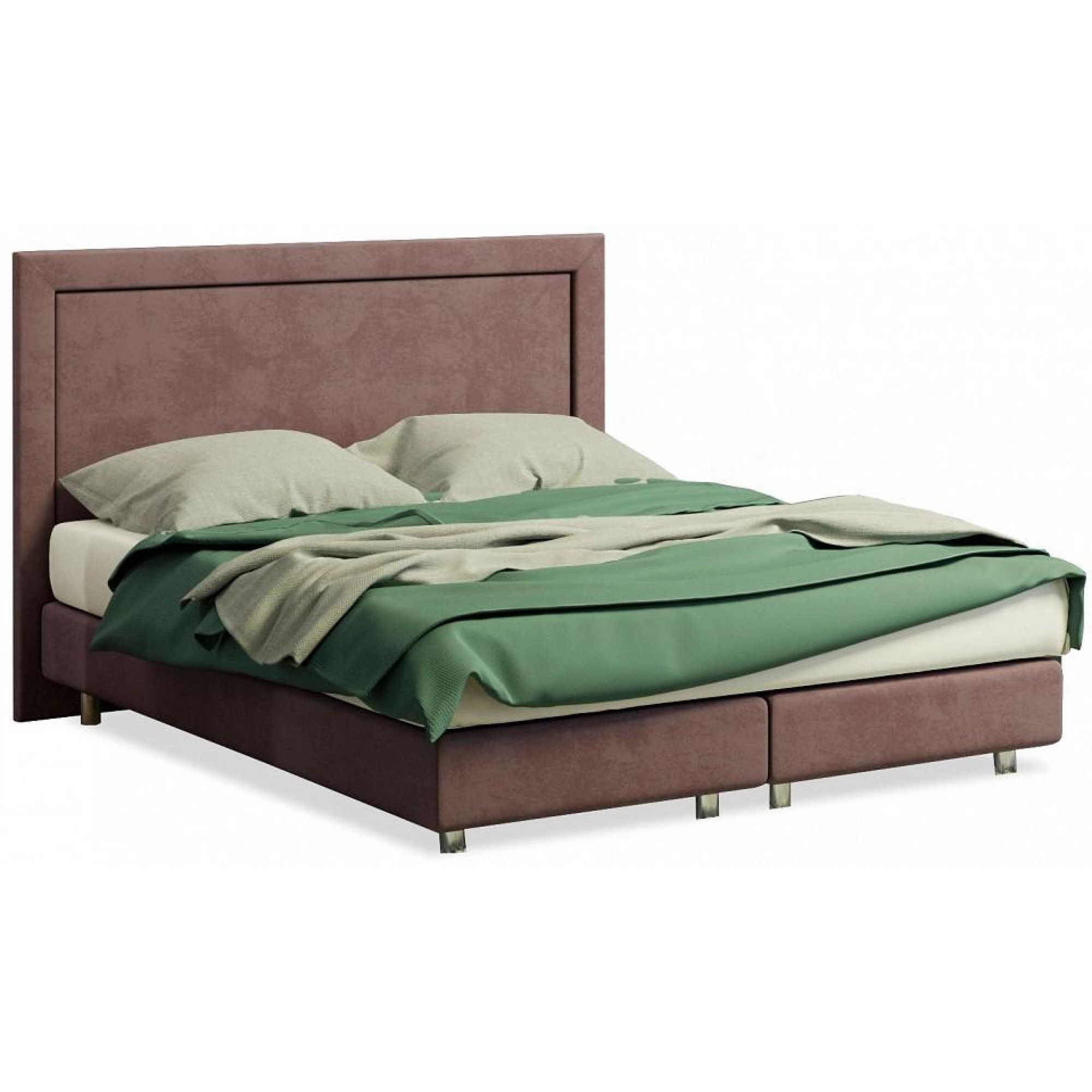 Кровать двуспальная London Boxspring Elite  ORM_160-200-LondonBoxspringElite-UltraHotChocolate