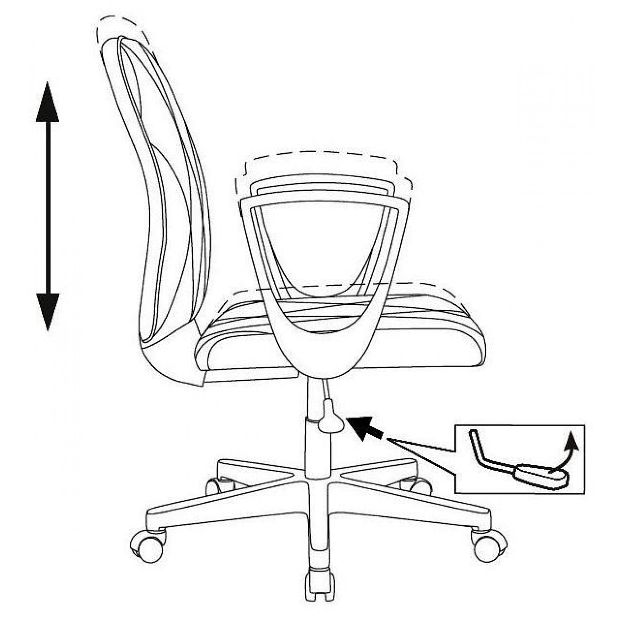 Кресло компьютерное CH-W327/OR-10    BUR_1852379