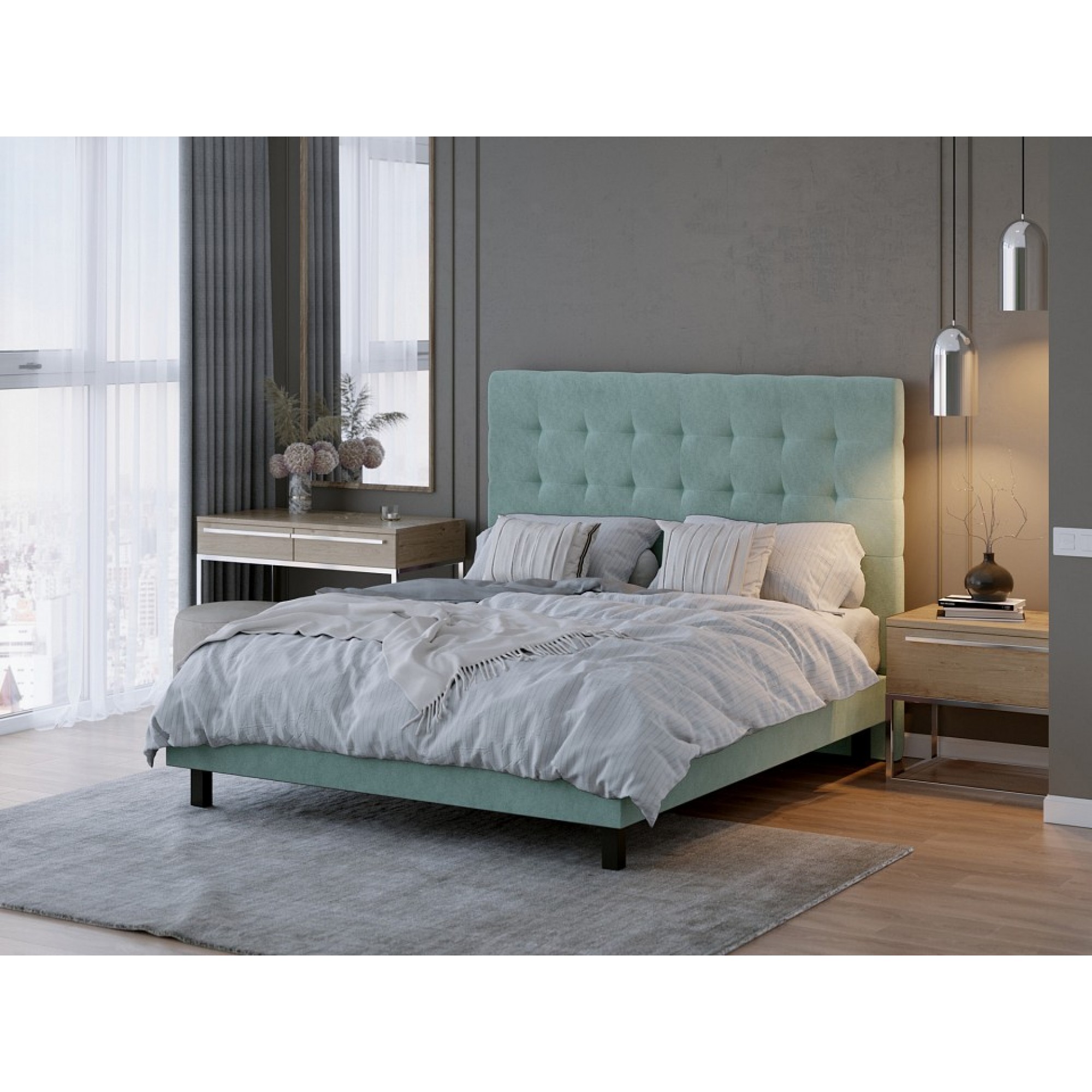 Кровать двуспальная Madrid Boxspring Standart  ORM_160-200-MadridBoxspringStandart-Monopoly670