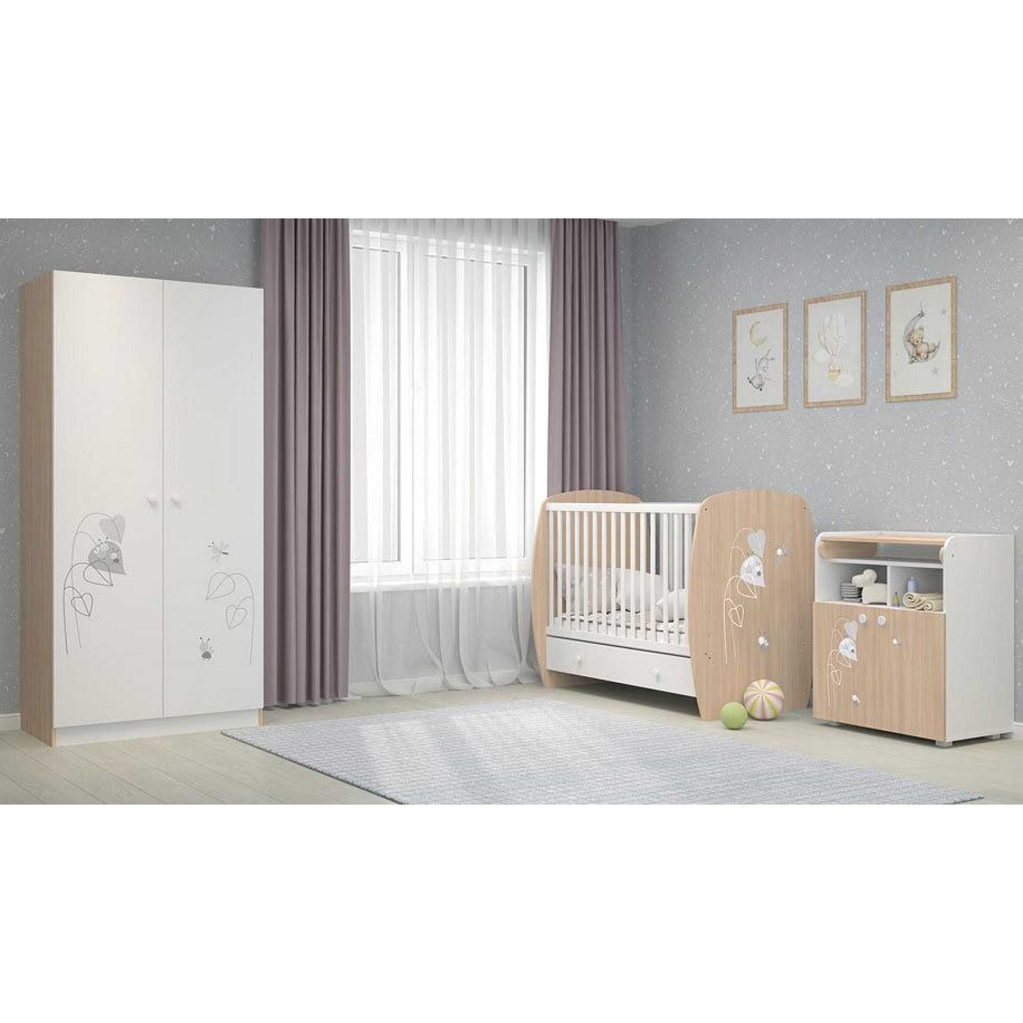 Шкаф платяной Polini kids French 1230 Amis    TPL_0001588_62