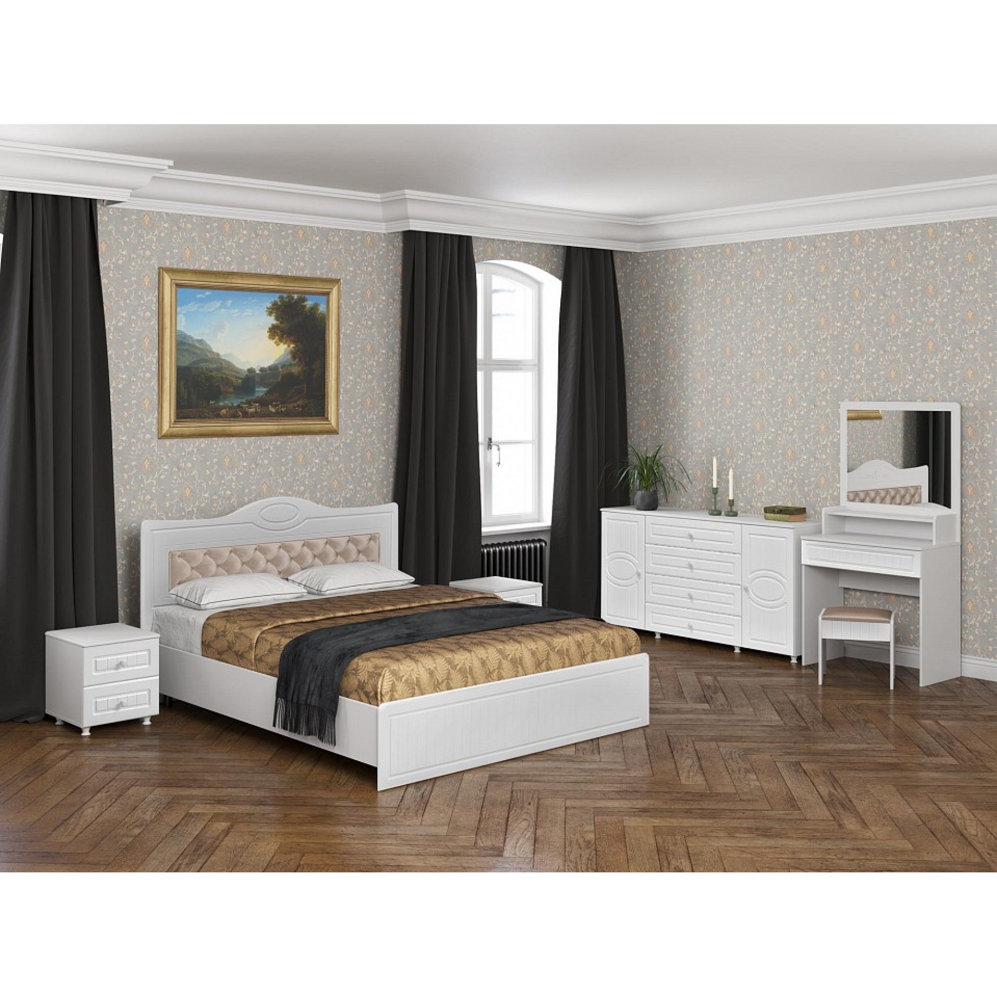 Кровать полутораспальная Монако МН-8+МН-8А    SMB_MLD65520