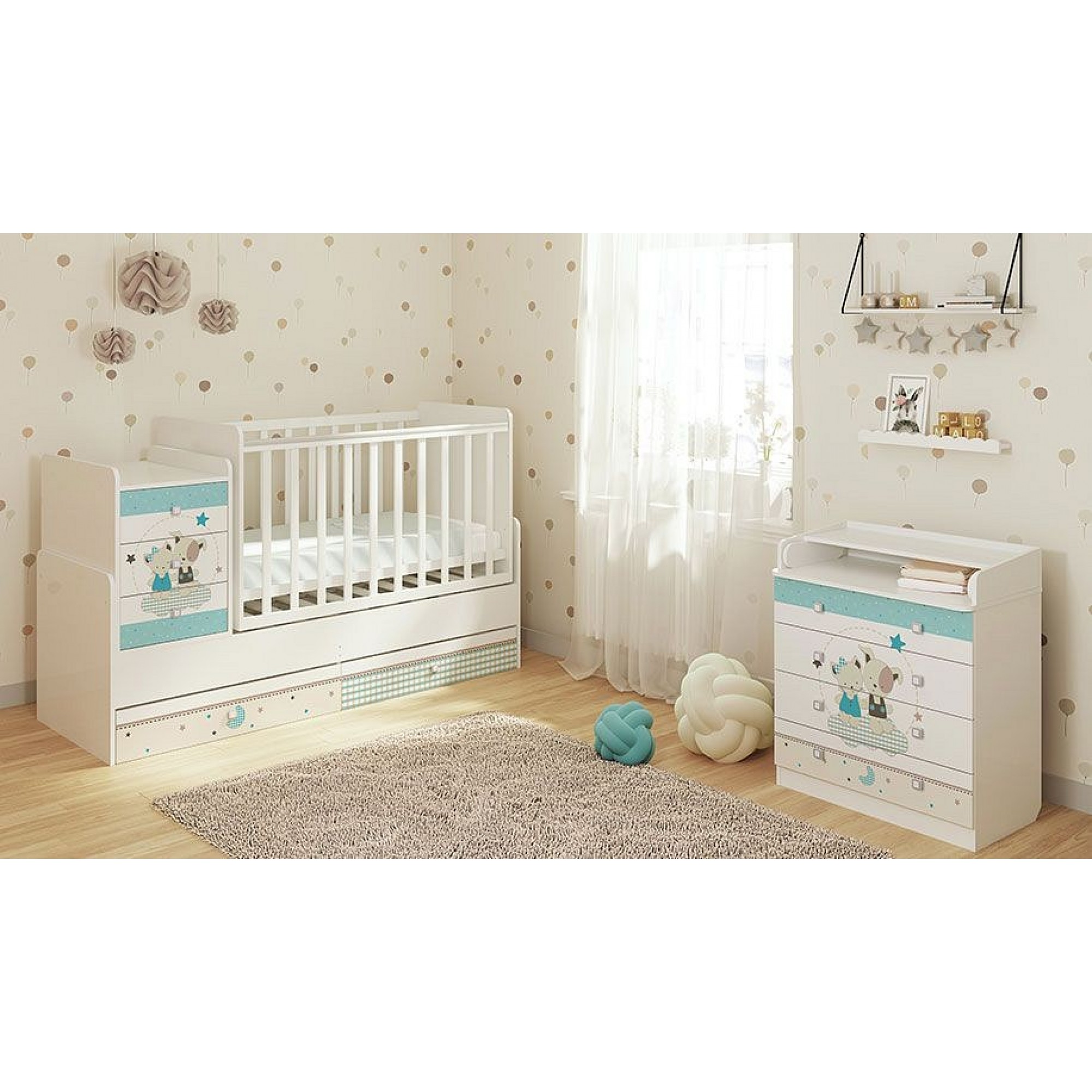 Комод пеленальный Polini Kids Simple 1580    TPL_0001288-9-6