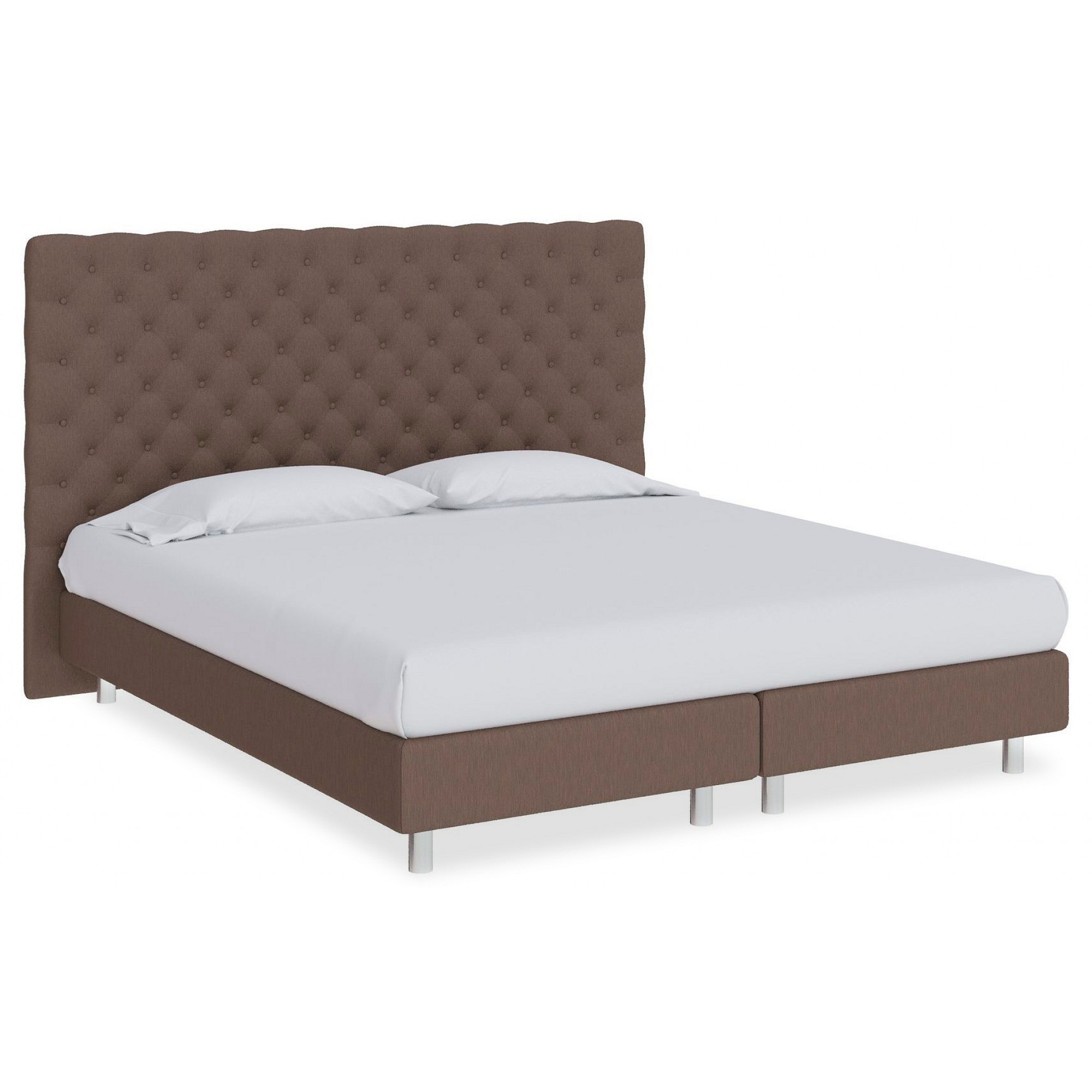 Кровать двуспальная Paris Boxspring Elite  ORM_160-200-ParisBoxspringElite-SavanaChocolate