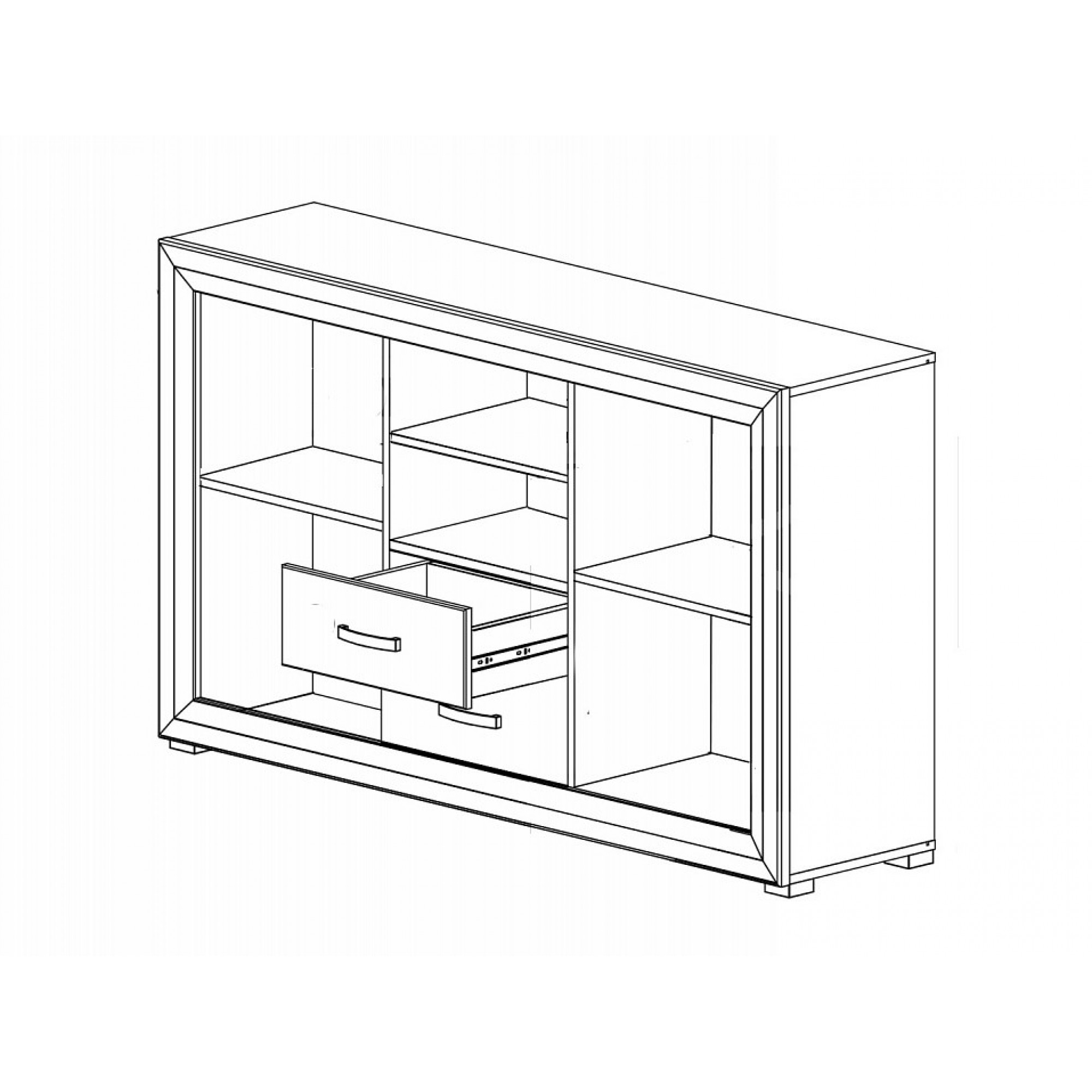 Тумба комбинированная Мальта B136-KOM2D2S    BRW_70002592