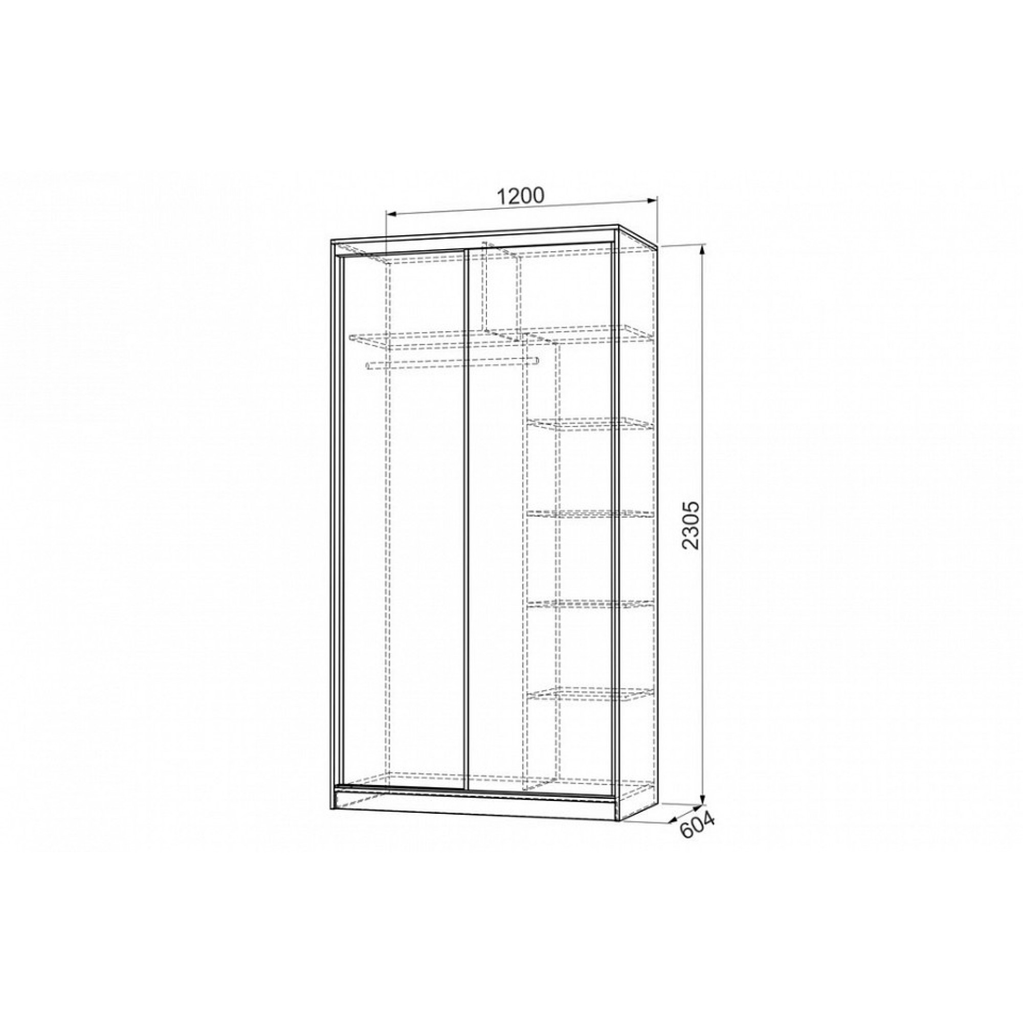 Шкаф-купе Рио 1-600 волны 1    MBS_SK-04R33_1544