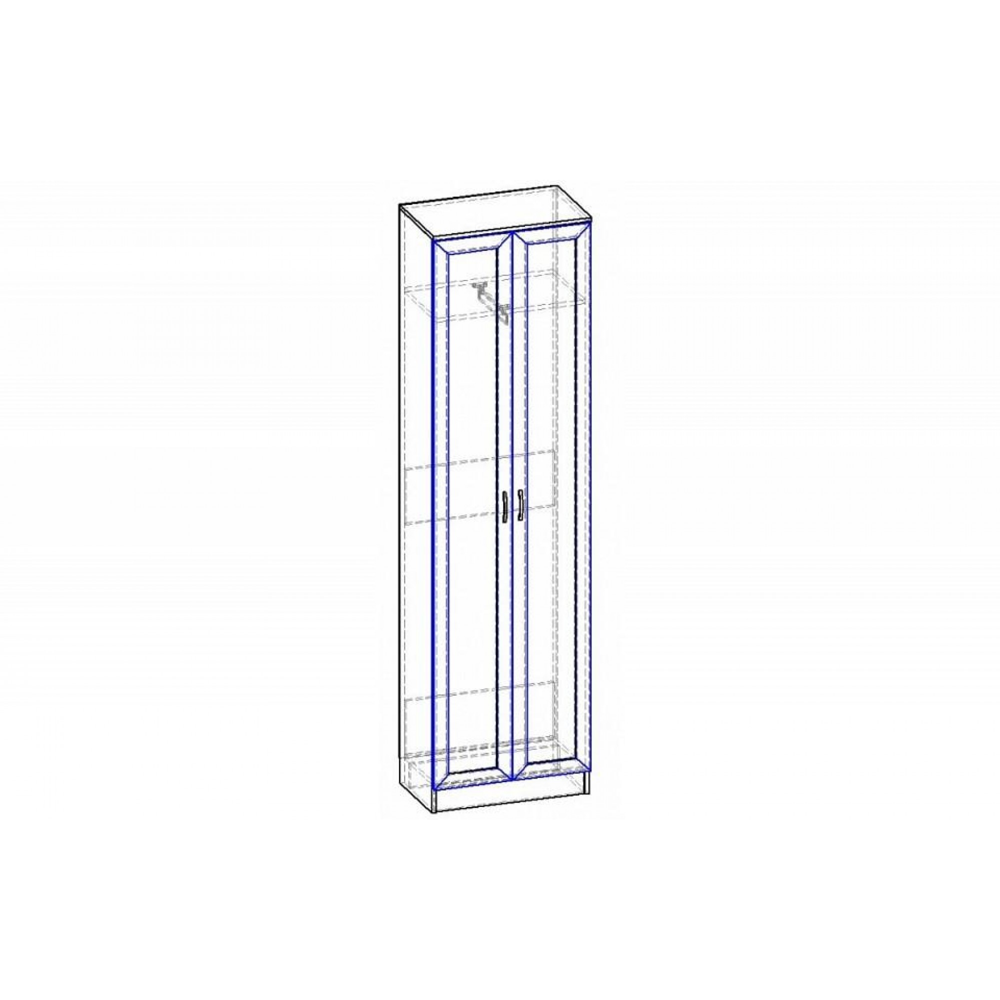 Шкаф платяной Горизонт-Р ШР.018.600-05    BRN_1180
