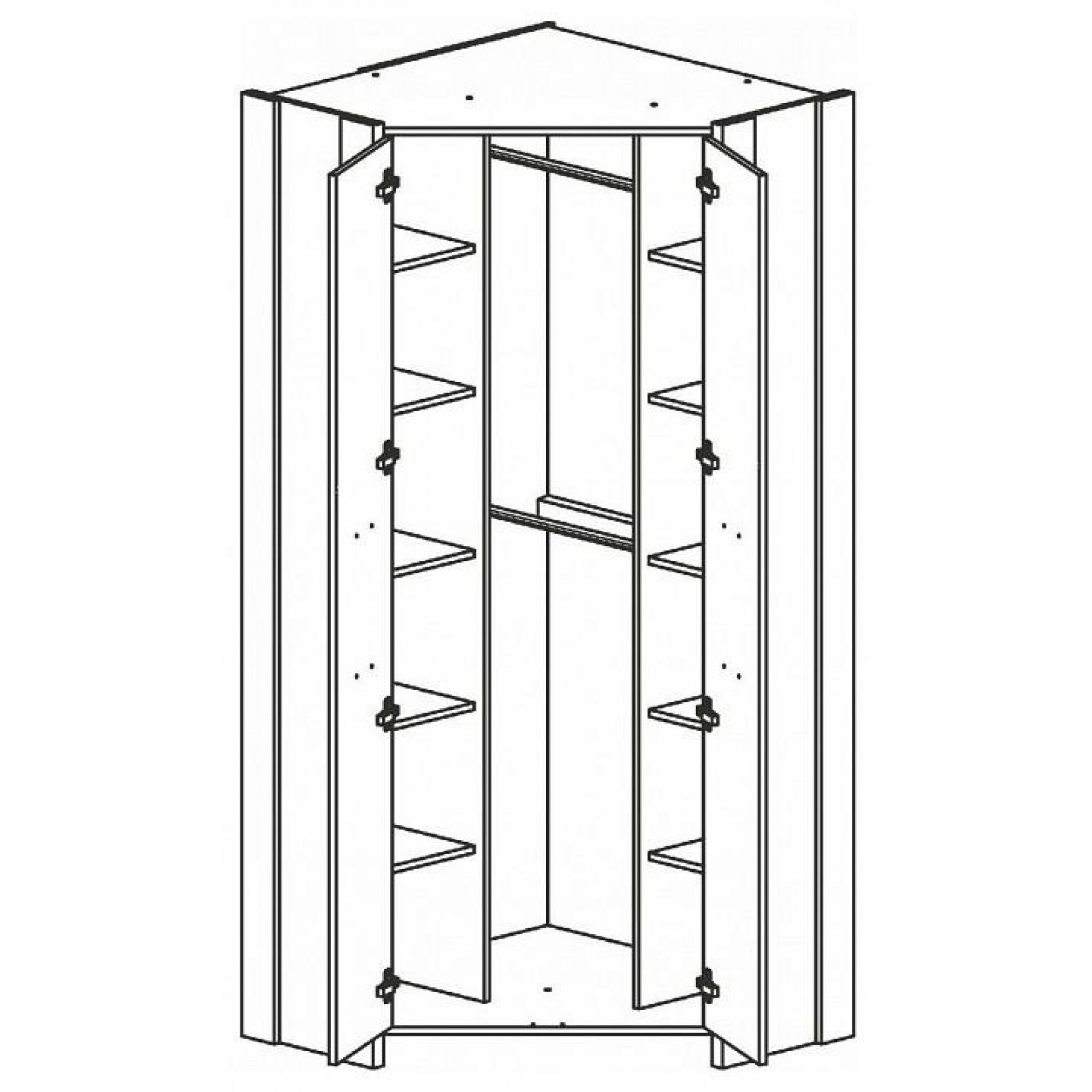 Шкаф платяной Kristoff SZFN2D    BRW_UT-70040541