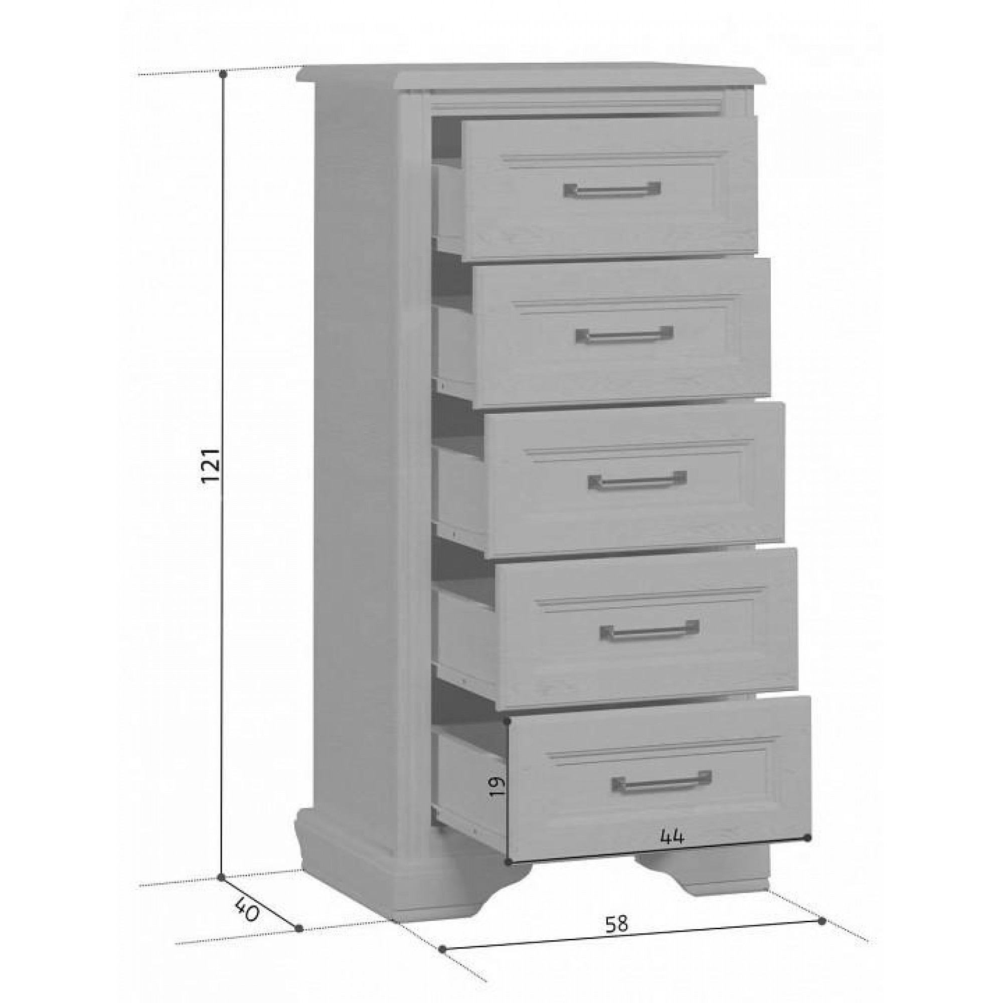 Комод Стилиус KOM5S    BRW_UT-70040874