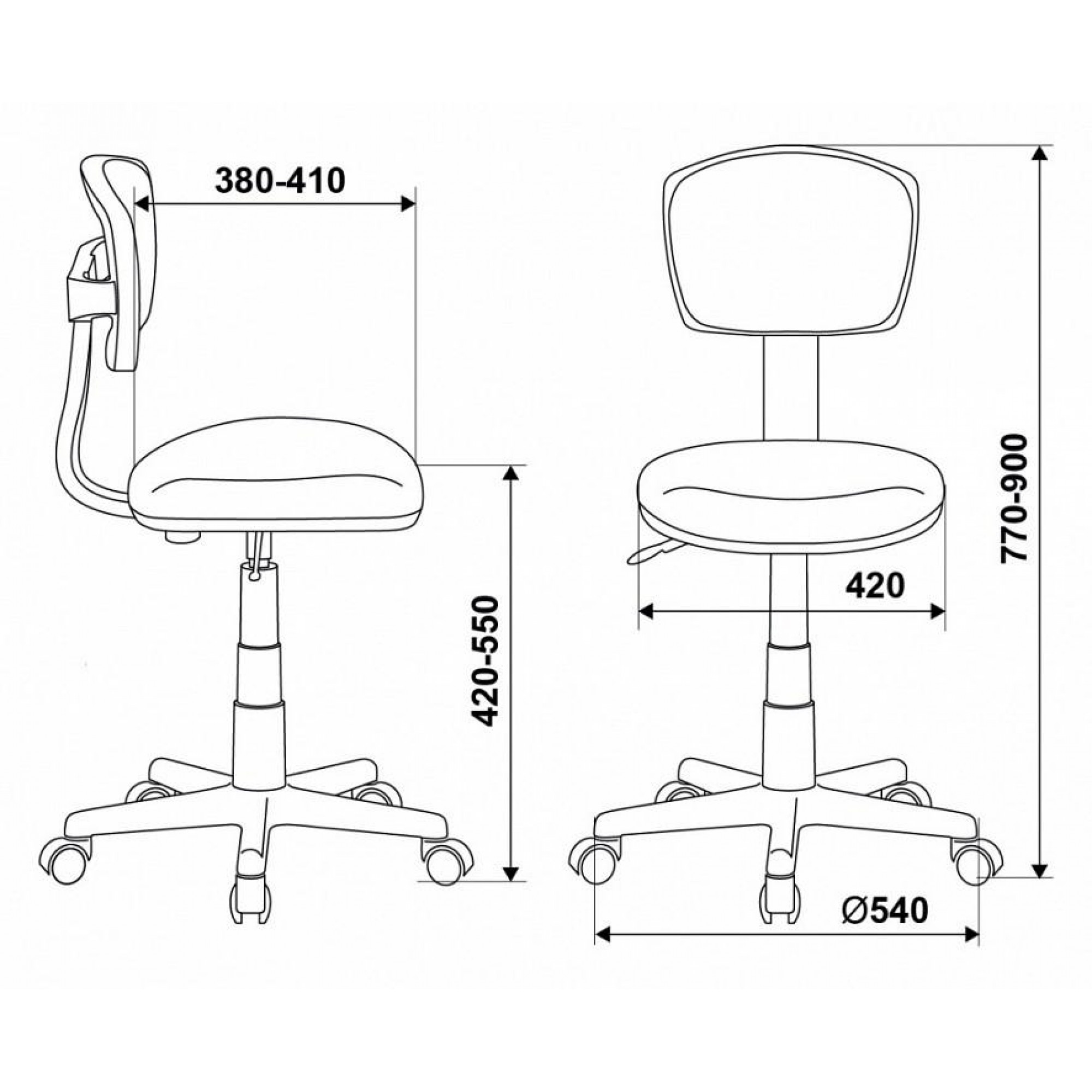 Стул компьютерный Бюрократ CH-W299/LB/TW-55    BUR_1121952