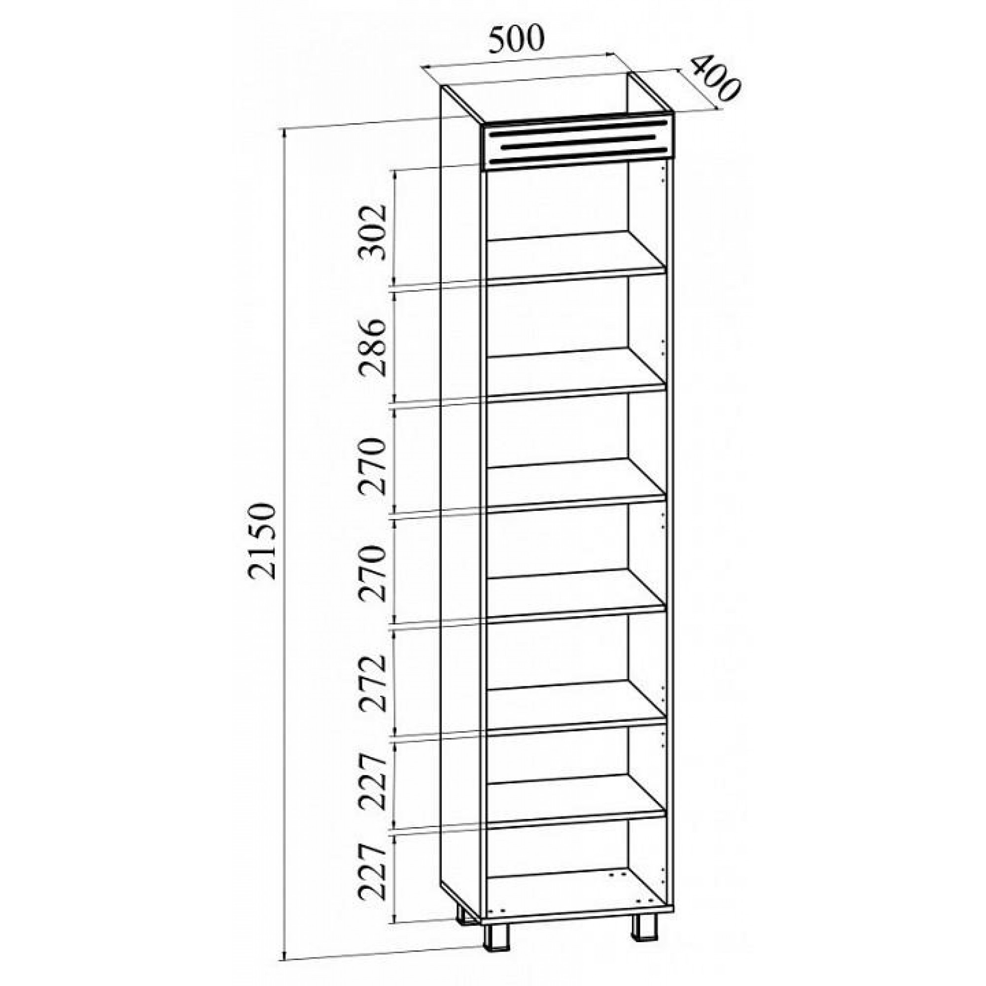 Шкаф-витрина Элизабет ЭМ-4 KOM_EM4_2L