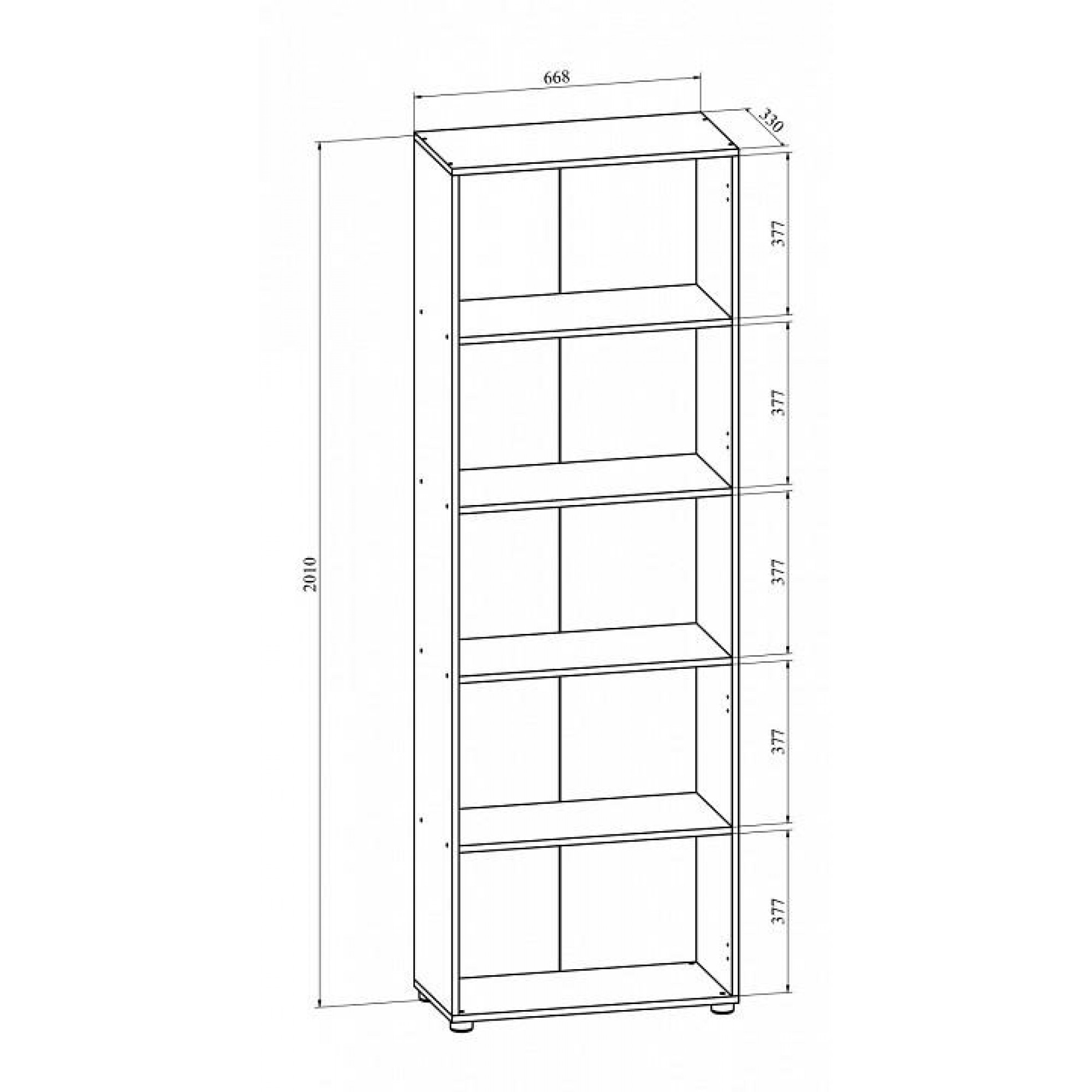 Шкаф книжный Офис ОФ-302К    KOM_OF-302K_2