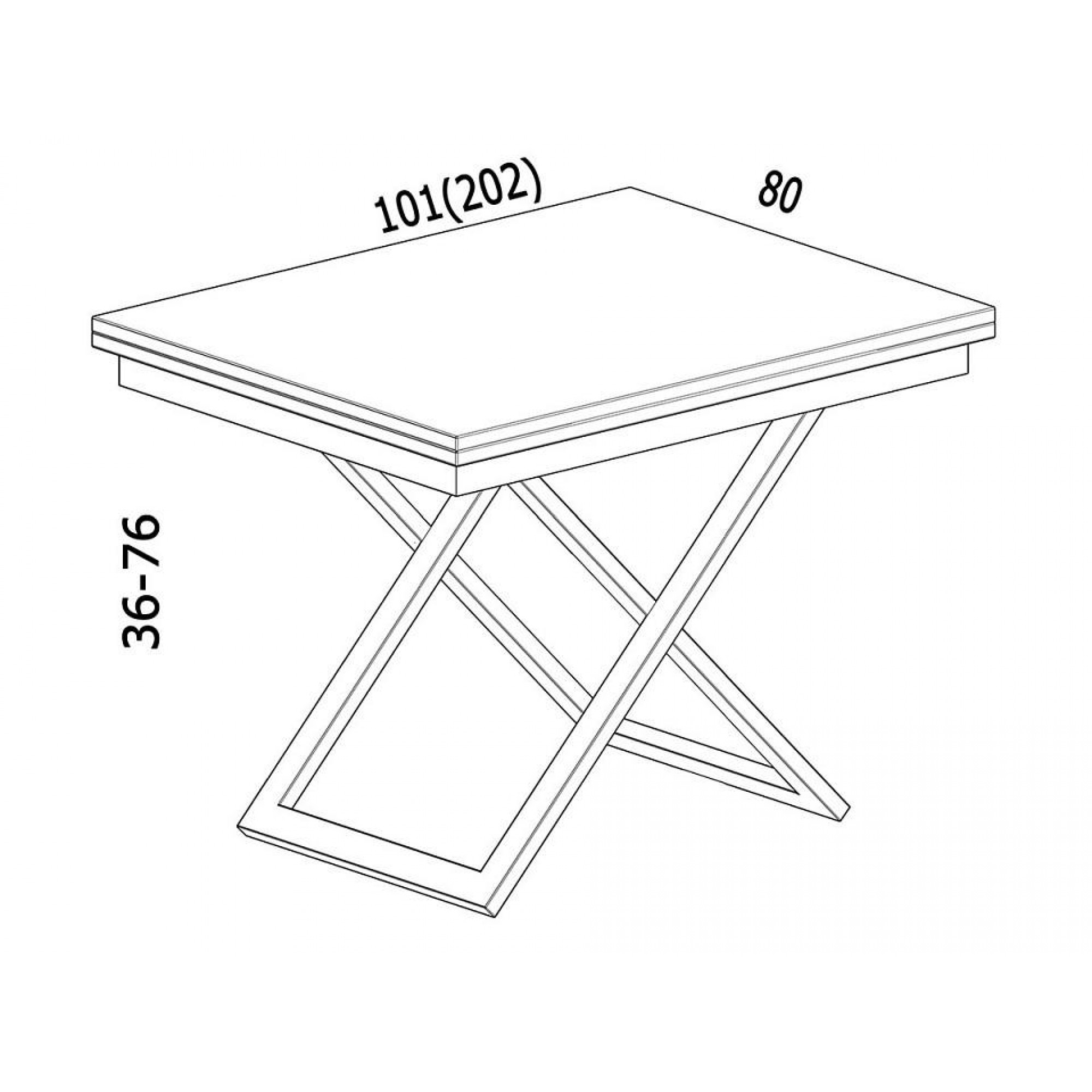 Стол-трансформер Cross D38/S79    LEV_9122033401