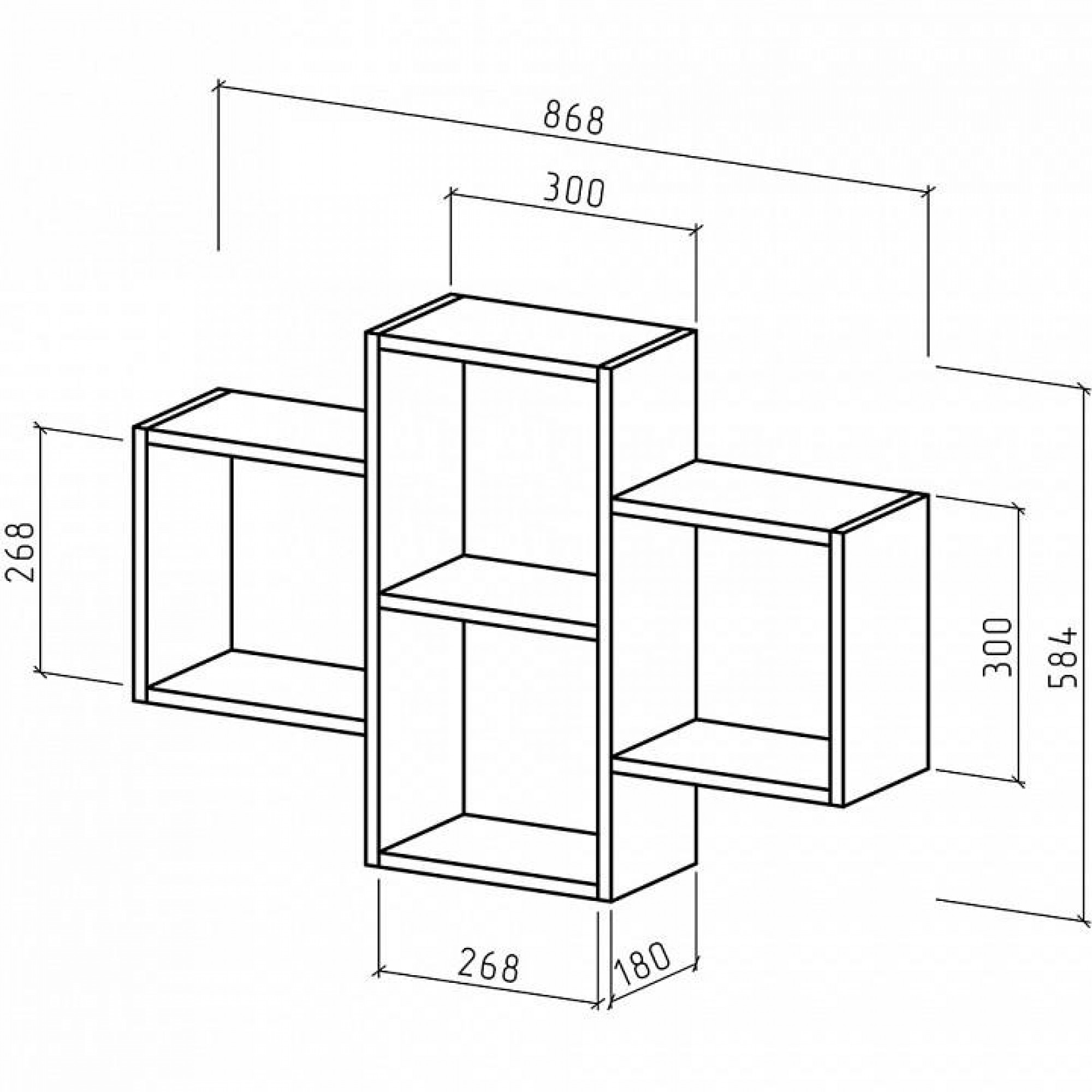 Полка комбинированная Флэш-24    MAS_PNFL-24-DS