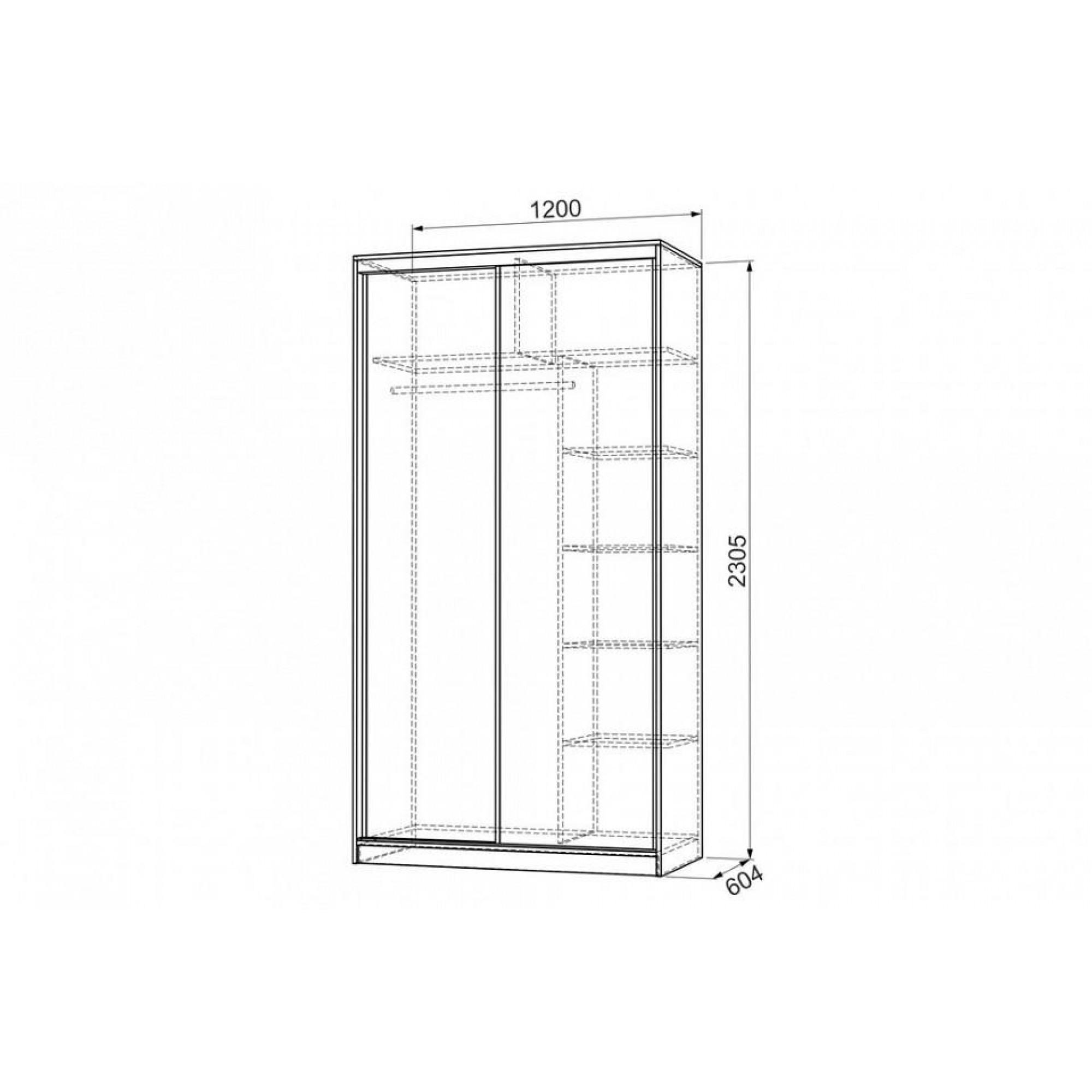 Шкаф-купе Рио 1-600 волны 1    MBS_SK-04R33_0739