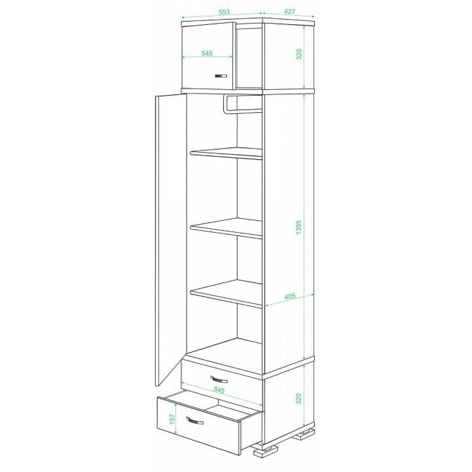 Шкаф платяной КС-10    MER_KS-10_KSH