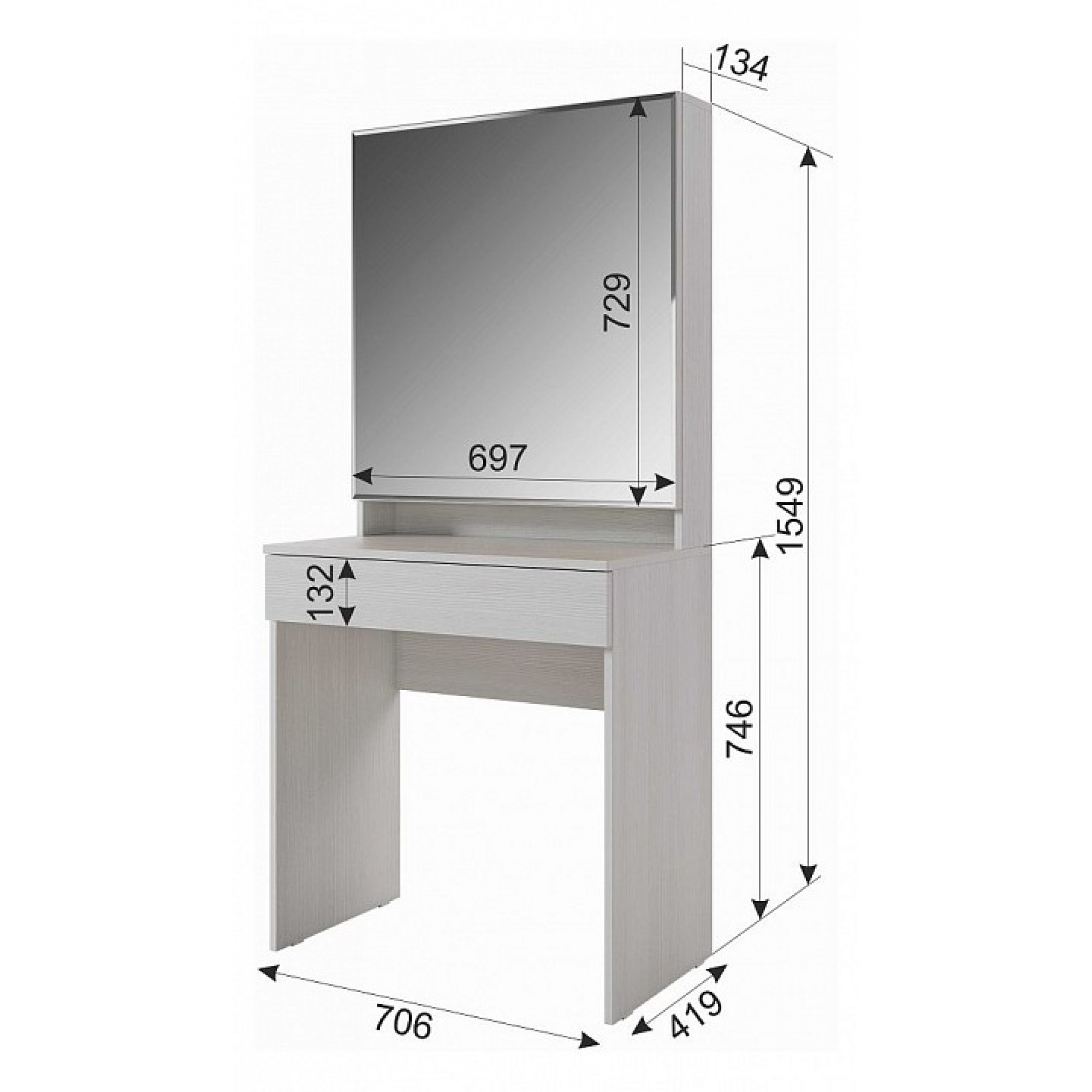 Стол туалетный Аурика STA-02.2120    MBS_STA-02_2120