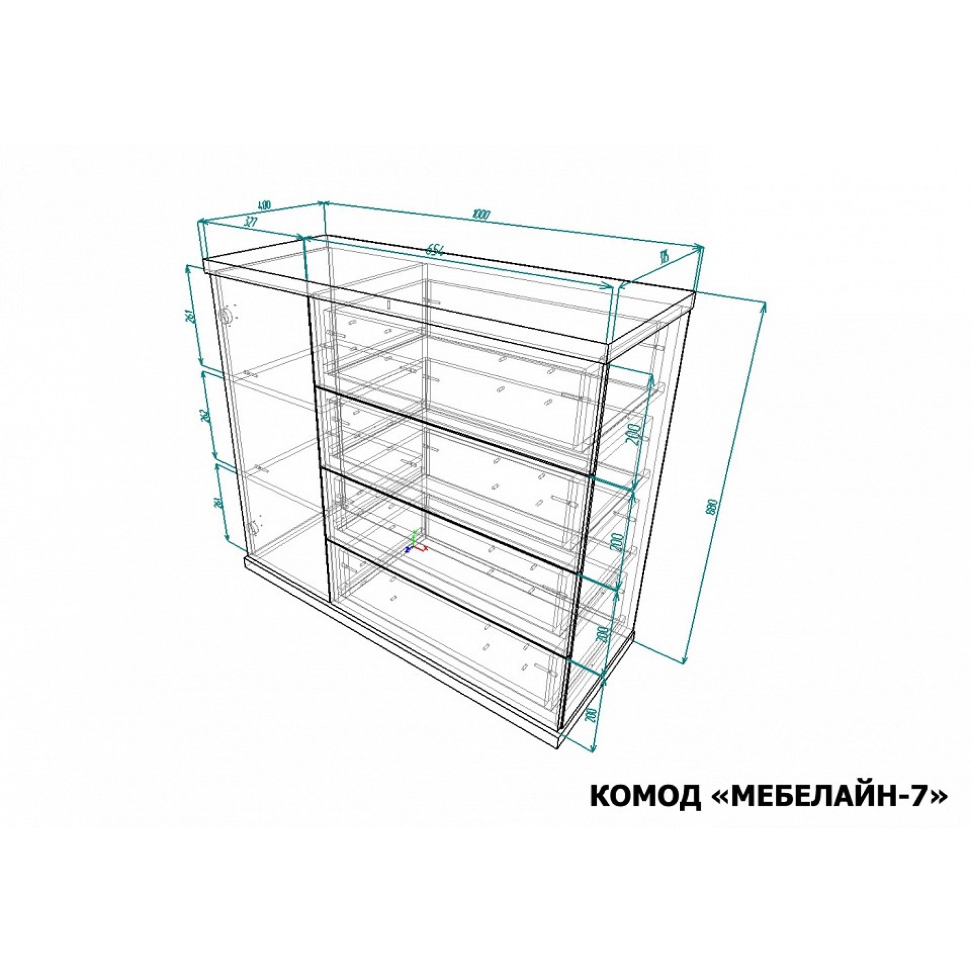 Комод Мебелайн-7    MLN_Kd-MN-007