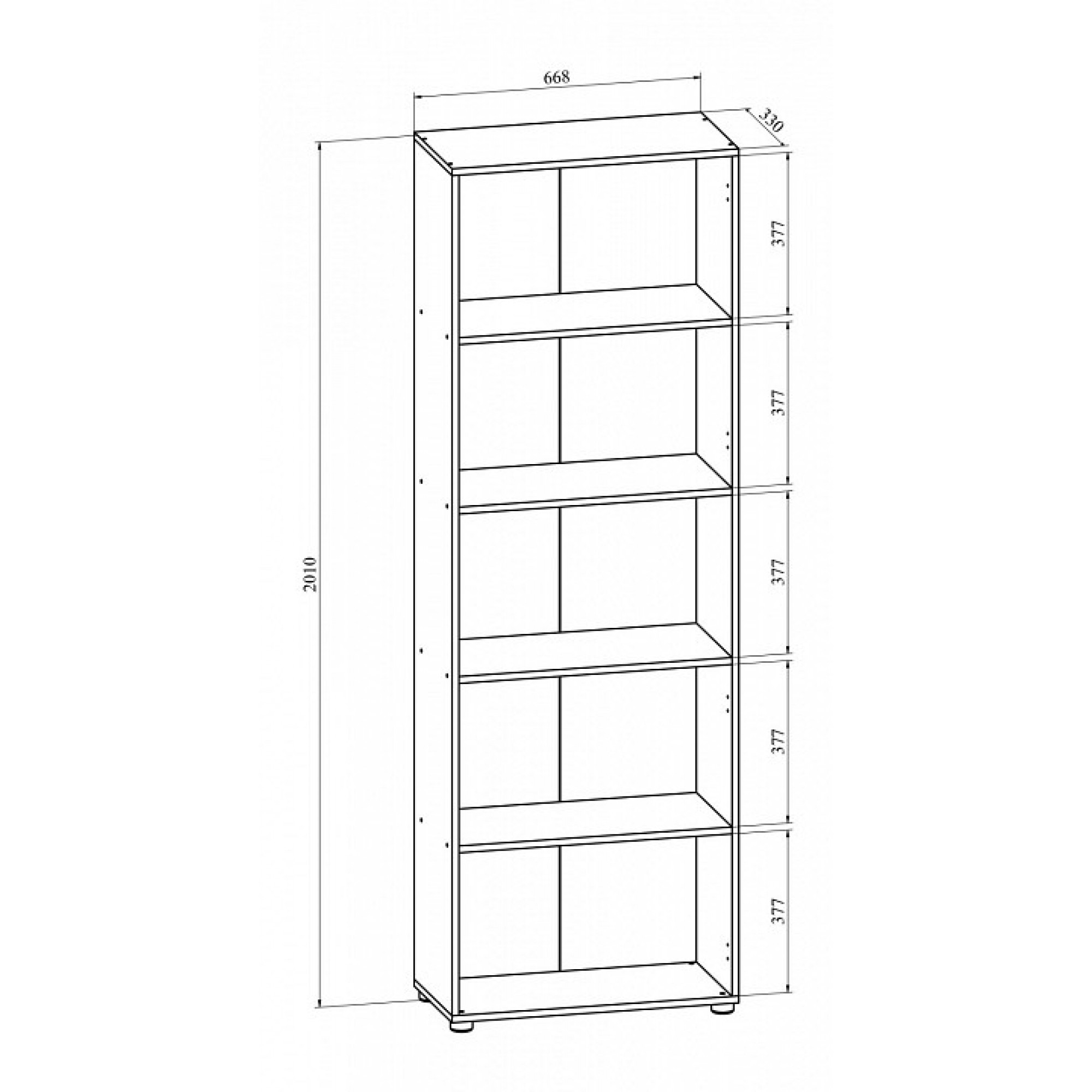 Шкаф книжный Офис ОФ-302К    KOM_OF-302K_2